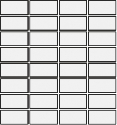 Mutina DIN Light Blue Matt 7.4x3.6 Rete 30.2x30.2