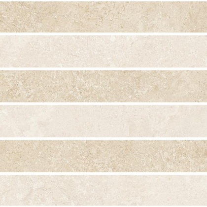 Cerim Elemental Stone Cream Limestone Mosaico Tessere 3D Naturale 30x30