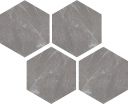 Casalgrande Padana Marmoker Esagoni Bardiglio Imperiale Lucido 21.5x25