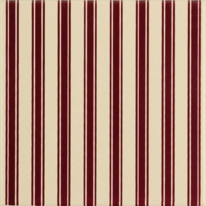 Original Style Artworks Colonial White Regency Stripe Burgundy 15.2x15.2