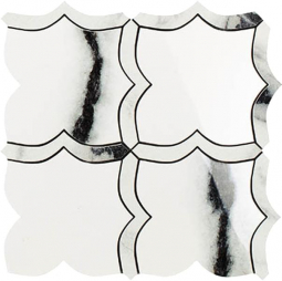 Impronta Italgraniti Lux Experience Panda White Mosaico Arabesque Mix 30x30