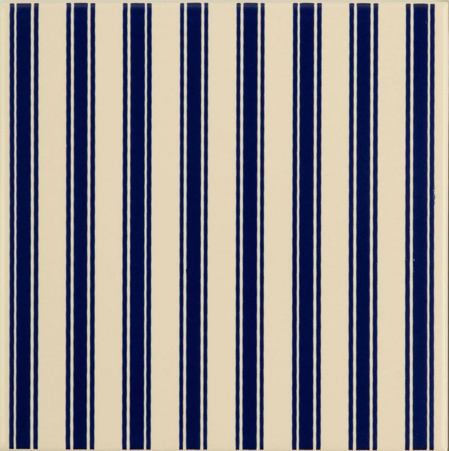 Original Style Artworks Colonial White Regency Stripe Royal Blue 15.2x15.2