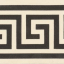 Original Style Victorian Floor Tiles Greek Key Border Black On White 5.3x15.1