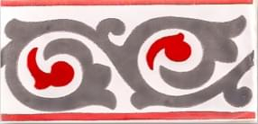 Diffusion Terracim Frise Melie Rouge 7.5x15