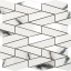 Impronta Italgraniti Lux Experience Panda White Mosaico Esagona Allungato Mix 25.5x29.5