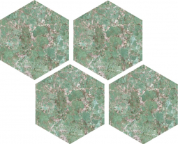 Casalgrande Padana Marmoker Esagoni Caribbean Green Lucido 21.5x25