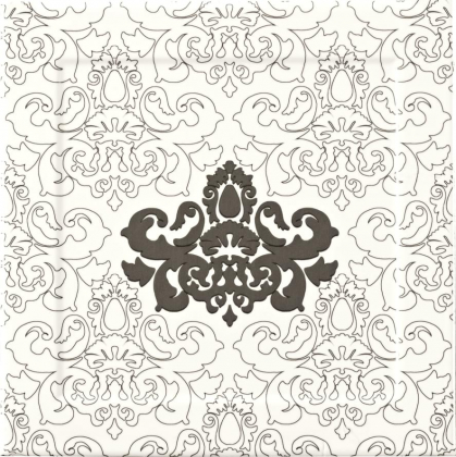 Piemme Valentino Elite Forma Bianco Nero Damasco 30x30