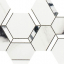 Impronta Italgraniti Lux Experience Panda White Mosaico Esagona Decoro Mix 20x34