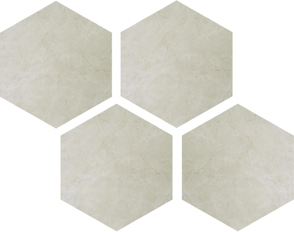 Casalgrande Padana Marmoker Esagoni Crema Select Lucido 21.5x25