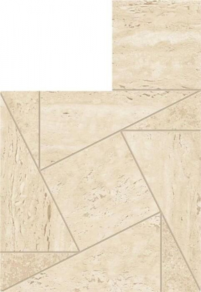 Atlas Concorde Marvel Travertine Sand Mosaico Tessellation 22x26