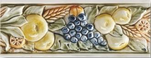 Ceramiche Grazia Boiserie Robbiana Decorato Beige 8x20