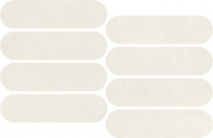 Impronta Italgraniti Nuances Bianco Mosaico Ovale Strideup 19.5x37