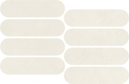 Impronta Italgraniti Nuances Bianco Mosaico Ovale Strideup 19.5x37