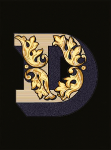 Versace Alphabet Lettera Nera D 14.5x19.4