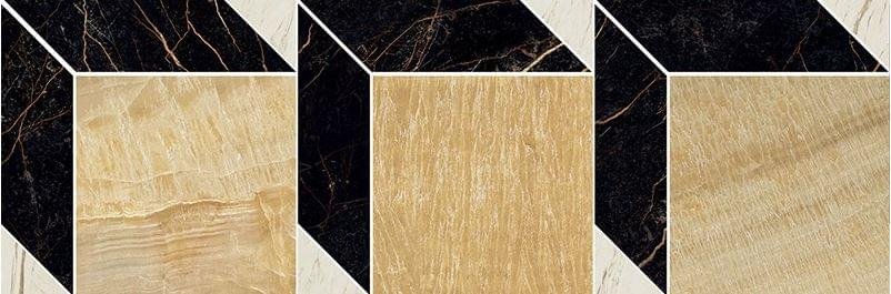 Versace Marble Mos Cube Nero Oro Bianco 19.5x58.5