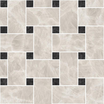 Versace Meteorite Mosaico Intarsio Naturale Bianco/Nero 30x30