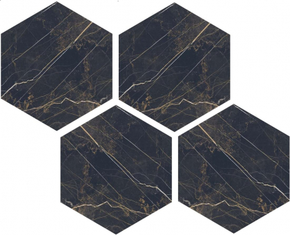 Casalgrande Padana Marmoker Esagoni Night Storm Lucido 21.5x25