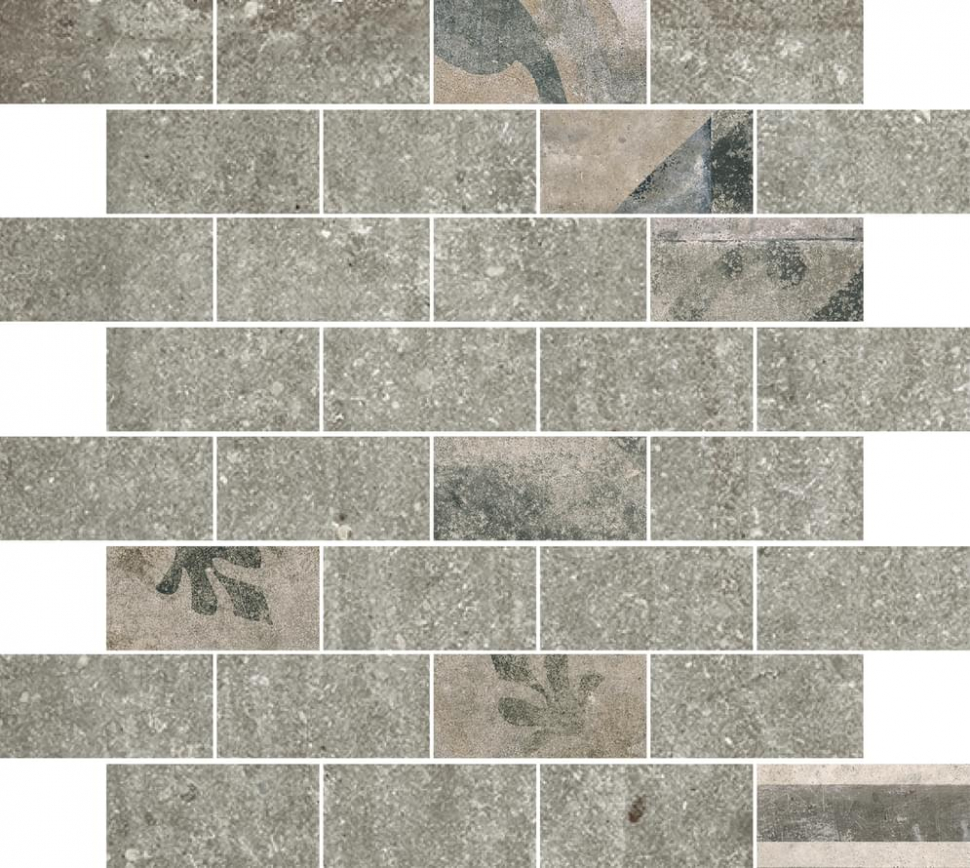 Ricchetti Heritage Spaccatella Deco Cendre 33x33