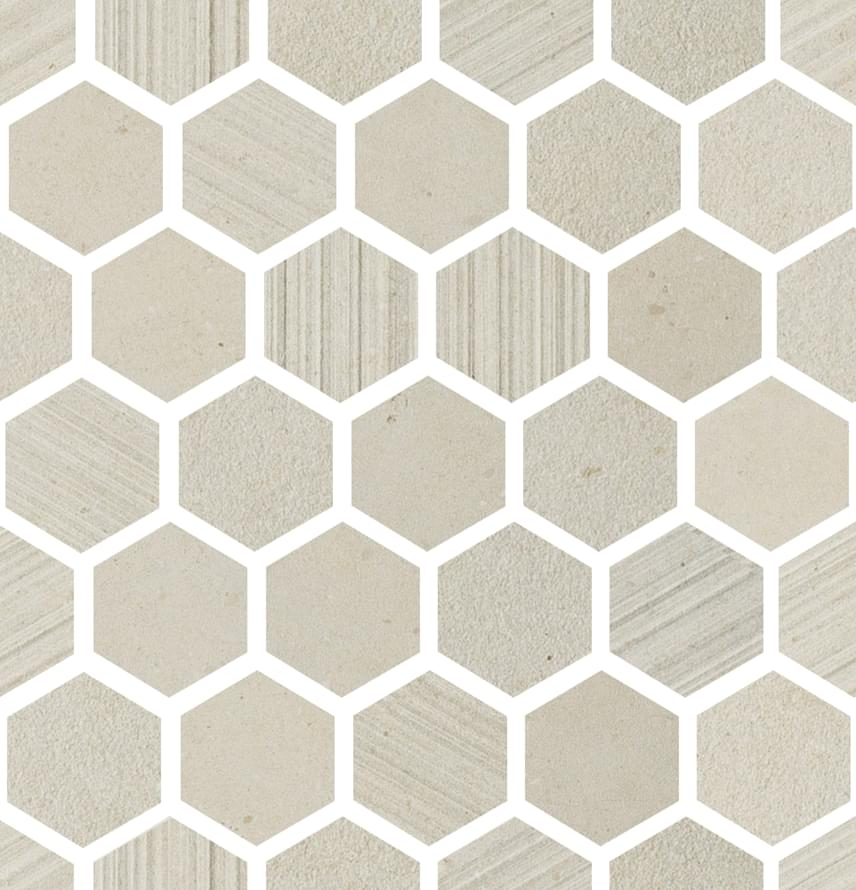 Impronta Italgraniti Silver Grain Beige Mosaico Esagonetta Mix 30x31
