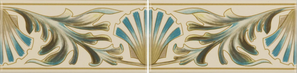 Original Style Artworks Colonial White Shell Frieze 2-Tile Set 7.6x30.4