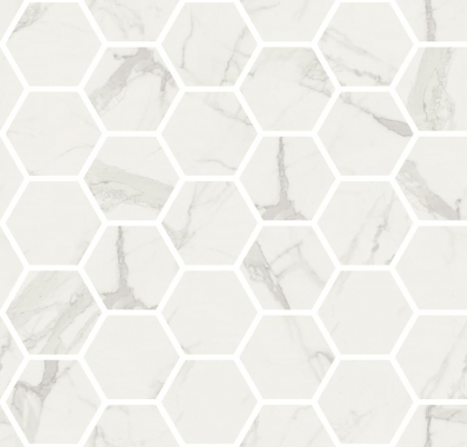 Fioranese Marmorea Bianco Statuario Mosaic Esagoni Levigato Rettificato 30x30