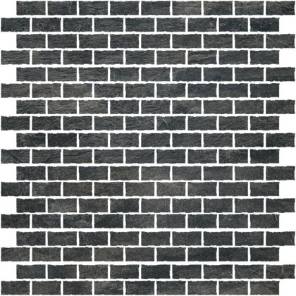Rex Ardoise Noir Mosaico H 30x30