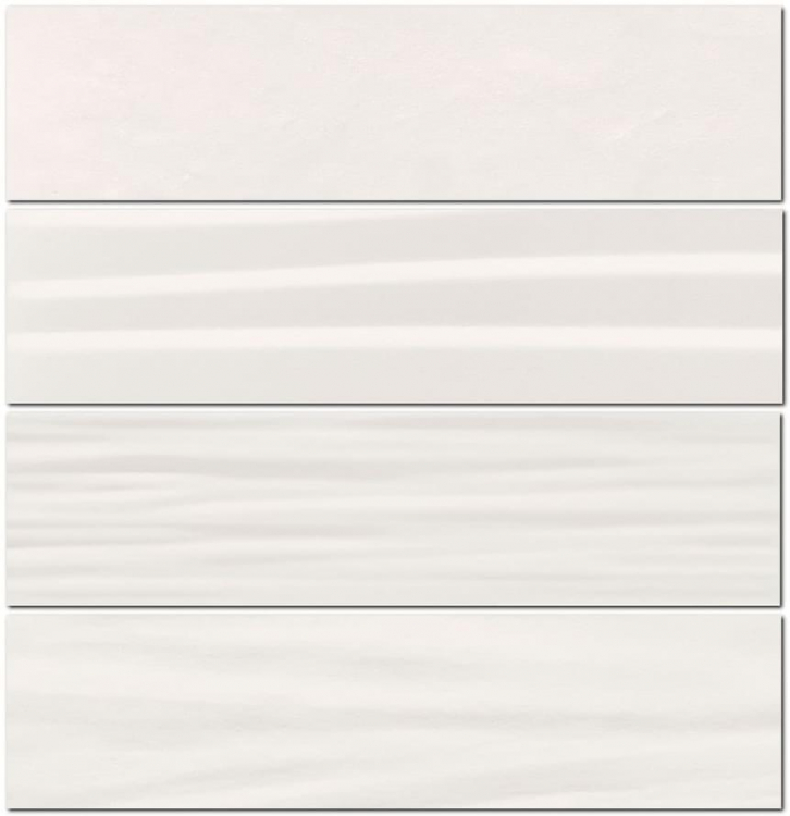 ABK Do Up Touch Brick Mix 4 White Matt Rett 7.5x30