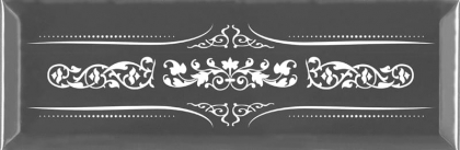 Absolut Keramika Monocolor Biselado Decor Versalles Silver Blanco 10x30