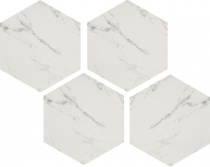 Casalgrande Padana Marmoker Esagoni Statuario Grigio Lucido 21.5x25