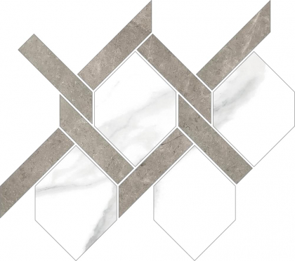 Cerdomus Mexicana Intreccio Grey Satinado Inserto Statuario 29.1x25.8